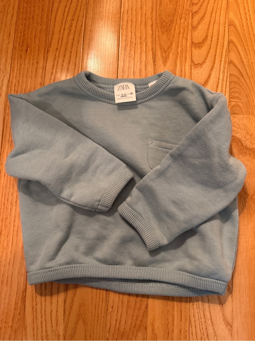 Zara teal Blue Kids Crewneck Sweatshirt